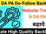 Create High Quality Dofollow Backlinks || 78+ Da websites || High da pa Backlink